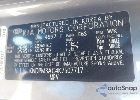 2019 Kia Sportage Lx from USA, damaged, VIN KNDPM3AC4K7507717